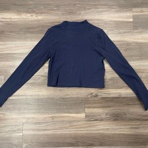 Navy American Eagle cropped turtleneck